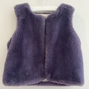 Mini Boden Purple Faux Fur Vest (size 4-5)
